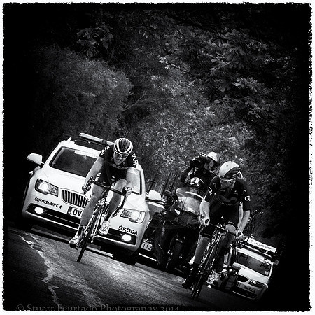 Breakaway group monochrome