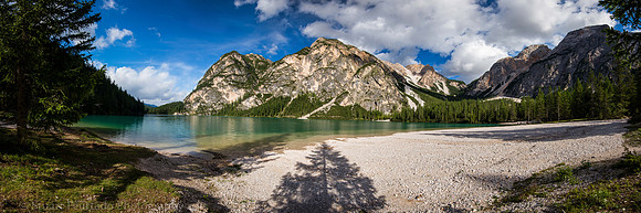 Lago de Braies panarama